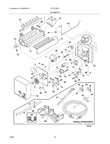 11 - Ice Maker parts for Frigidaire Refrigerator PHT219WHKM1 from AppliancePartsPros.com