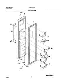 03 - Freezer Door parts for Frigidaire Refrigerator PLHS237ZAB3 from AppliancePartsPros.com