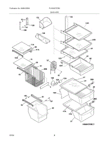 09 - Shelves parts for Frigidaire Refrigerator PLHS237ZCB2 from AppliancePartsPros.com