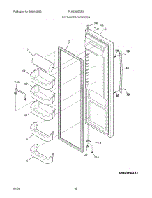 05 - Refrigerator Door parts for Frigidaire Refrigerator PLHS269ZCB3 from AppliancePartsPros.com