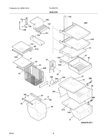 09 - Shelves parts for Frigidaire Refrigerator PLHS237ZDB3 from AppliancePartsPros.com