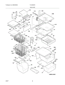 09 - Shelves parts for Frigidaire Refrigerator PLHS269ZDBK from AppliancePartsPros.com