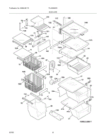 09 - Shelves parts for Frigidaire Refrigerator PLHS269ZDB9 from AppliancePartsPros.com