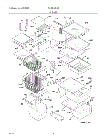09 - Shelves parts for Frigidaire Refrigerator PLHS269ZDBG from AppliancePartsPros.com