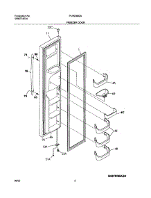 03 - Freezer Door parts for Frigidaire Refrigerator PLHS280ZAB3 from AppliancePartsPros.com