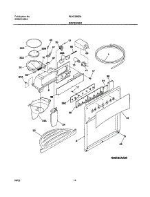 15 - Dispenser parts for Frigidaire Refrigerator PLHS280ZAB3 from AppliancePartsPros.com