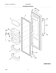05 - Refrigerator Door parts for Frigidaire Refrigerator PLHS69EGSS2 from AppliancePartsPros.com