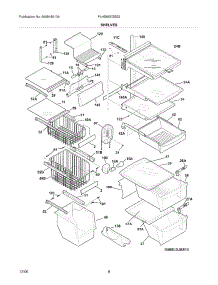 09 - Shelves parts for Frigidaire Refrigerator PLHS69EGSS2 from AppliancePartsPros.com