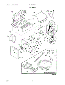 19 - Ice Maker parts for Frigidaire Refrigerator PLHS68EFSB1 from AppliancePartsPros.com