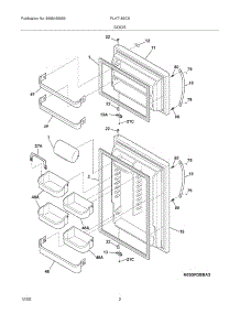 03 - Door parts for Frigidaire Refrigerator PLHT189CSBD from AppliancePartsPros.com