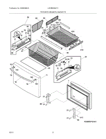 03 - Freezer Drawer, Baskets parts for Frigidaire Refrigerator LGHB2869LF4 from AppliancePartsPros.com