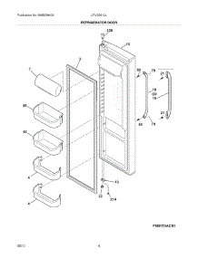 05 - Refrigerator Door parts for Frigidaire Refrigerator LFUS2613LE3 from AppliancePartsPros.com