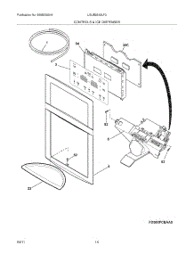13 - Controls & Ice Dispenser parts for Frigidaire Refrigerator LGUB2642LF3 from AppliancePartsPros.com