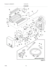 11 - Ice Maker parts for Frigidaire Refrigerator PLHT219TCBT from AppliancePartsPros.com