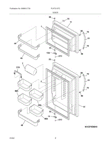 03 - Doors parts for Frigidaire Refrigerator PLHT219TCK3 from AppliancePartsPros.com