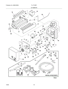 11 - Ice Maker parts for Frigidaire Refrigerator PLHT19WEB9 from AppliancePartsPros.com