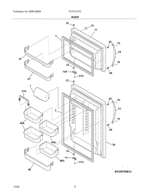 03 - Doors parts for Frigidaire Refrigerator PLHT219TCK7 from AppliancePartsPros.com