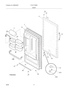 03 - Door parts for Frigidaire Refrigerator PLRU1778ES5 from AppliancePartsPros.com