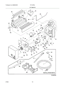 11 - Ice Maker parts for Frigidaire Refrigerator PLT219WJSM1 from AppliancePartsPros.com