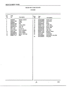 Room Air Conditioner Page 2 parts for Frigidaire Air Conditioner 5144000 from AppliancePartsPros.com