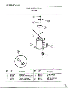 Room Air Conditioner Page 3 parts for Frigidaire Air Conditioner 5159B from AppliancePartsPros.com