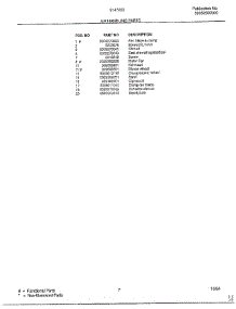 Air Handling parts for Frigidaire Air Conditioner 5147003 from AppliancePartsPros.com