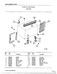 Room Air Conditioner Page 6 parts for Frigidaire Air Conditioner 5159B from AppliancePartsPros.com