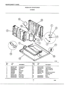 Room Air Conditioner Page 5 parts for Frigidaire Air Conditioner 5144000 from AppliancePartsPros.com
