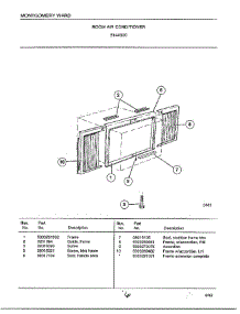 Room Air Conditioner Page 6 parts for Frigidaire Air Conditioner 5144000 from AppliancePartsPros.com
