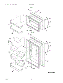 03 - Door parts for Frigidaire Refrigerator PLHT219TCK4 from AppliancePartsPros.com