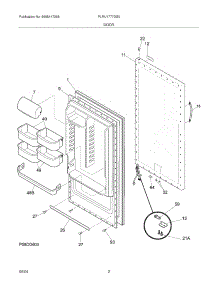 03 - Door parts for Frigidaire Refrigerator PLRU1777DS0 from AppliancePartsPros.com