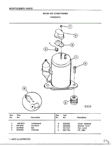 Room Air Conditioner Page 5 parts for Frigidaire Air Conditioner 5057C from AppliancePartsPros.com