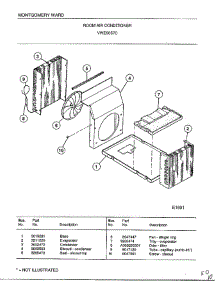 Room Air Conditioner Page 6 parts for Frigidaire Air Conditioner 5057C from AppliancePartsPros.com