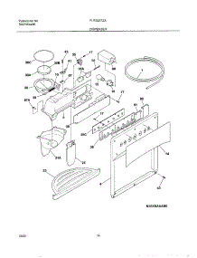 15 - Ice & Water Dispenser parts for Frigidaire Refrigerator PLRS267ZAB0 from AppliancePartsPros.com