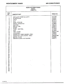 Room Air Conditioner Page 4 parts for Frigidaire Air Conditioner 5117A from AppliancePartsPros.com