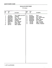Room Air Conditioner Page 4 parts for Frigidaire Air Conditioner 5131A from AppliancePartsPros.com