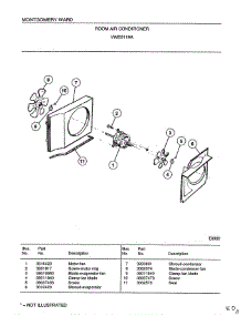 Room Air Conditioner Page 3 parts for Frigidaire Air Conditioner 5119A from AppliancePartsPros.com
