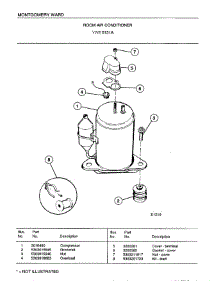 Room Air Conditioner Page 6 parts for Frigidaire Air Conditioner 5131A from AppliancePartsPros.com