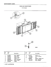 Room Air Conditioner Page 7 parts for Frigidaire Air Conditioner 5131A from AppliancePartsPros.com