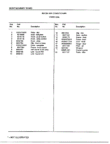 Room Air Conditioner Page 2 parts for Frigidaire Air Conditioner 5129A from AppliancePartsPros.com