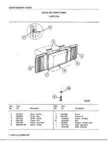 Room Air Conditioner Page 7 parts for Frigidaire Air Conditioner 5129A from AppliancePartsPros.com