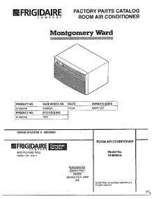 Room Air Conditioner Cover Page parts for Frigidaire Air Conditioner 5148004A from AppliancePartsPros.com