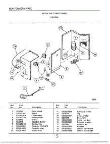 Room Air Conditioner Page 3 parts for Frigidaire Air Conditioner 5164004 from AppliancePartsPros.com