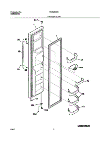 03 - Freezer Door parts for Frigidaire Refrigerator PLRS267ZAB5 from AppliancePartsPros.com