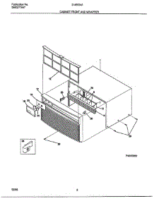 Cabinet Front And Wrapper parts for Frigidaire Air Conditioner 5148004A from AppliancePartsPros.com