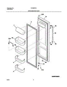 05 - Refrigerator Door parts for Frigidaire Refrigerator PLRS267ZAB6 from AppliancePartsPros.com