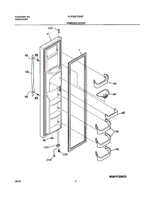 03 - Freezer Door parts for Frigidaire Refrigerator PLRS267ZAB7 from AppliancePartsPros.com