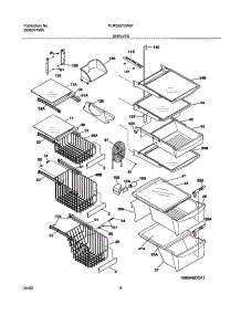 09 - Shelves parts for Frigidaire Refrigerator PLRS267ZAB7 from AppliancePartsPros.com