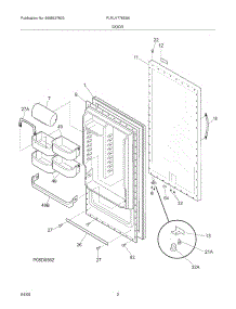 03 - Door parts for Frigidaire Refrigerator PLRU1778ES6 from AppliancePartsPros.com