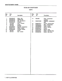 Room Air Conditioner Page 4 parts for Frigidaire Air Conditioner 5057D from AppliancePartsPros.com